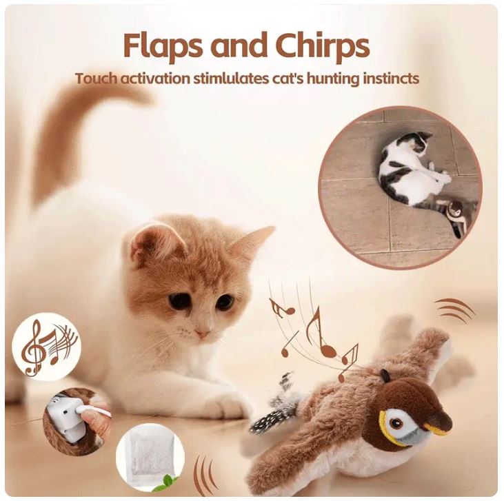 Interactive Chirping Bird Cat Toy