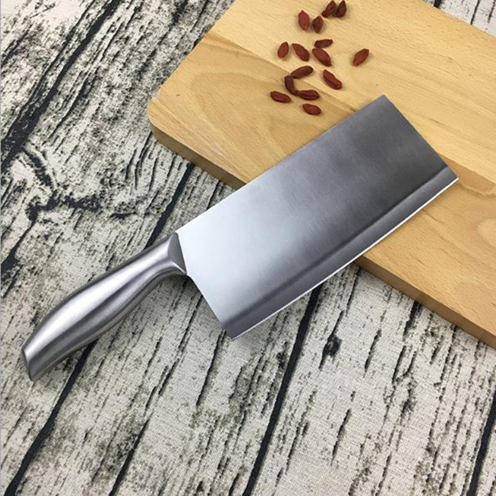 3Cr13 Stainless Steel Chopping Kitchen Knife Chinese Chop Bone Butcher Knife Seamless Welding Stainless Steel Cleaver Cook Tools Handmade Knives - Statnmore-7861