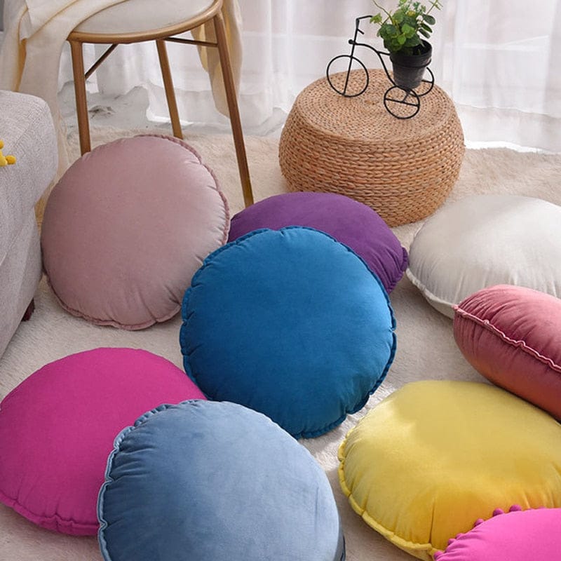 Hand Knotted 45x45cm Round Home Cushion Pillow Cover