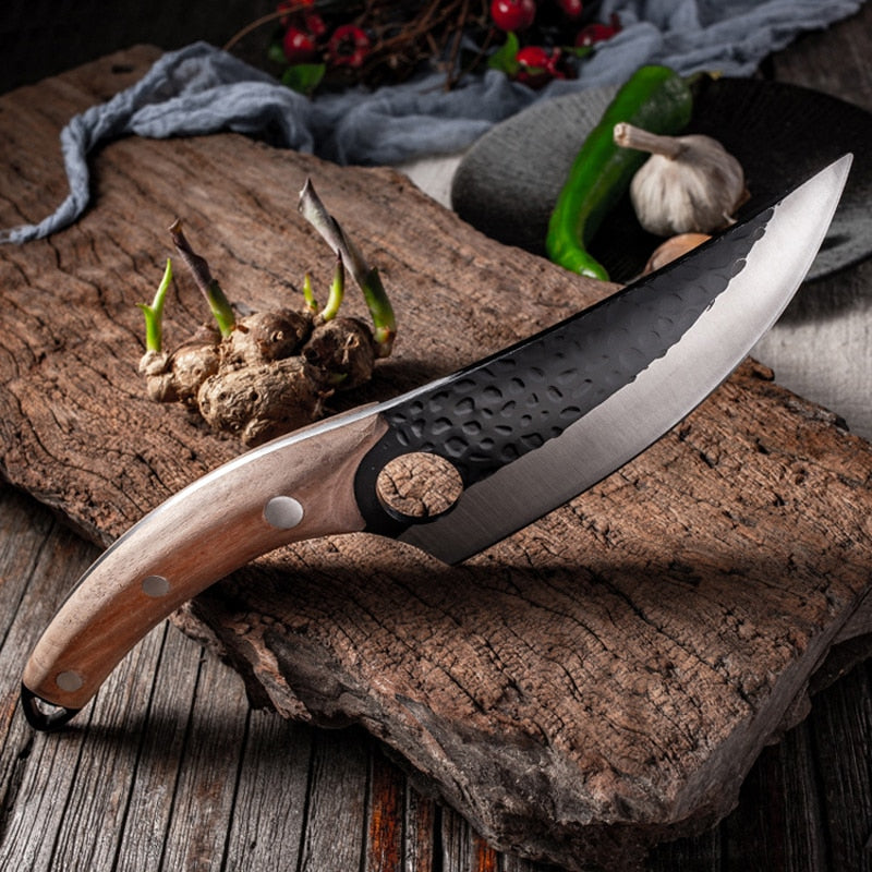 Meat Cleaver Hunting Knife Handmade Forged Boning Knife Serbian Chef Knife Stainless Steel Kitchen Knife Butcher Fish Knife Handmade Knives - Statnmore-7861