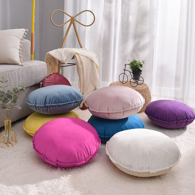 Hand Knotted 45x45cm Round Home Cushion Pillow Cover