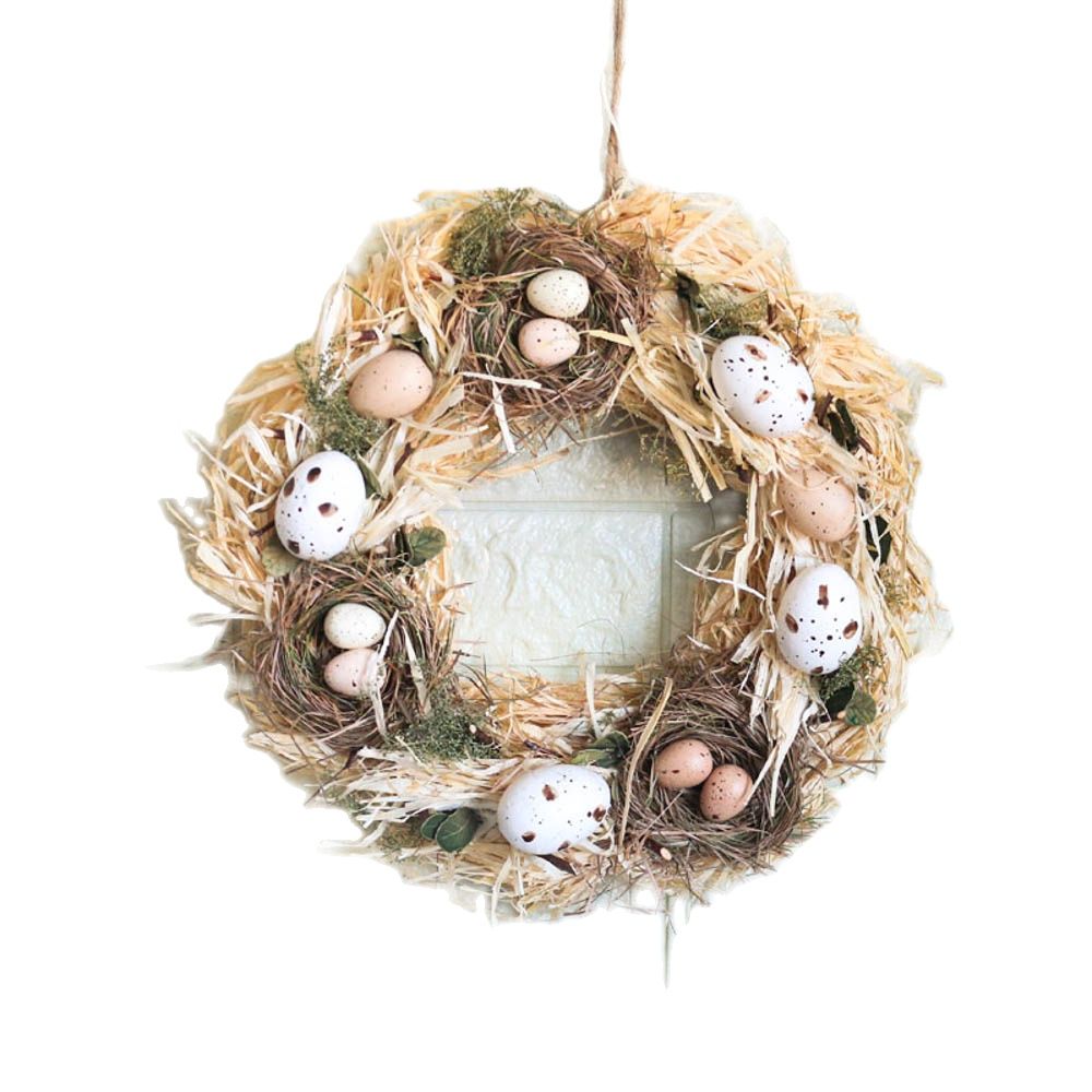 Handmade Spring Summer Wreath Door Home Decoration Accessories Home Wreath Easter Eggs Wreath Wedding Party Craft Decor Handmade - Statnmore-7861