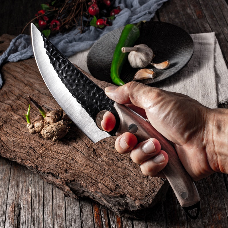 Meat Cleaver Hunting Knife Handmade Forged Boning Knife Serbian Chef Knife Stainless Steel Kitchen Knife Butcher Fish Knife Handmade Knives - Statnmore-7861