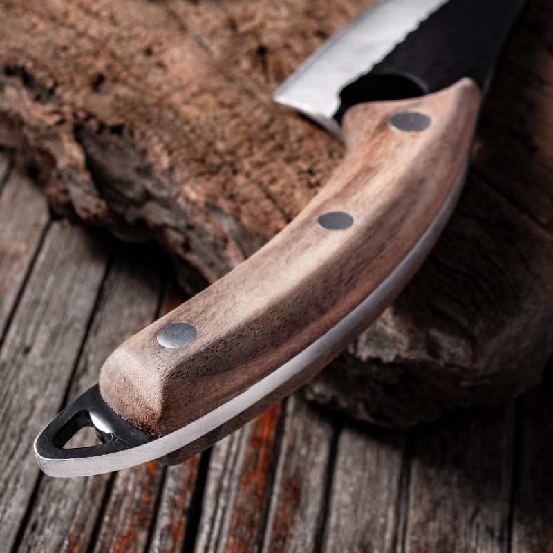 Meat Cleaver Hunting Knife Handmade Forged Boning Knife Serbian Chef Knife Stainless Steel Kitchen Knife Butcher Fish Knife Handmade Knives - Statnmore-7861