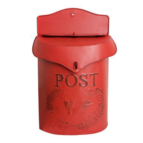 European style iron retro mailbox, sealed suggestion box, newspaper mailbox, Wedding Garden Decoration home mailbox post box Decroative Garden Item - Statnmore-7861