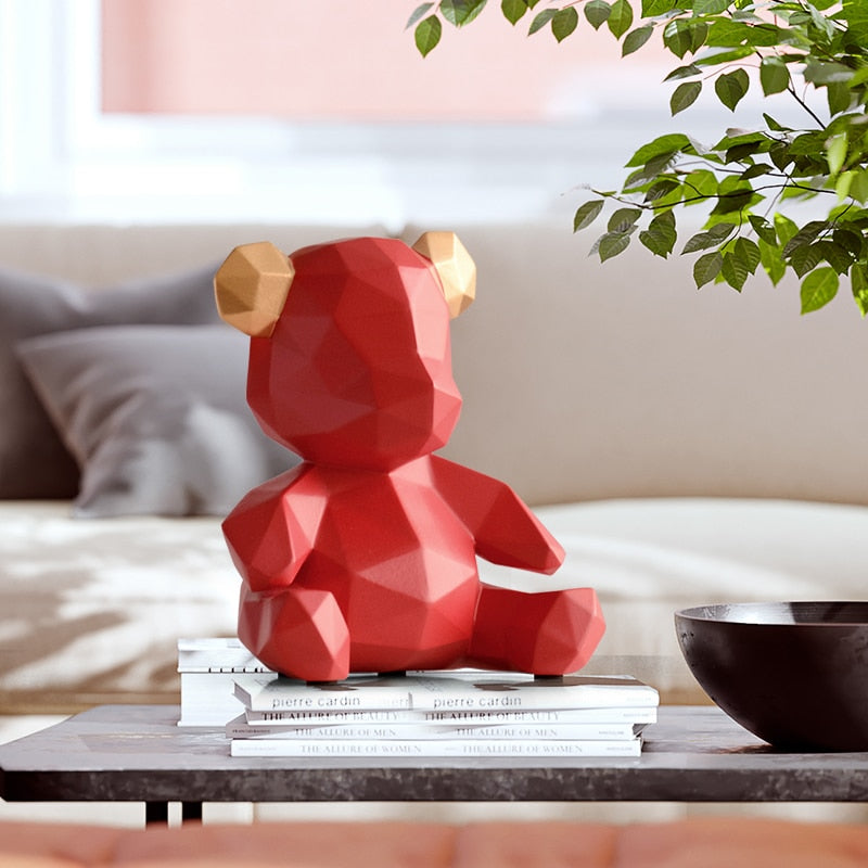 resin home decor sculpture bear Figurine  decoration bear ornament in home office garden children  gift resin animal statue Handmade Decorative Item - Statnmore-7861