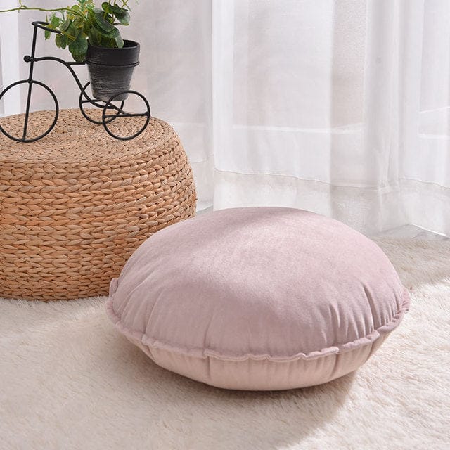 Hand Knotted 45x45cm Round Home Cushion Pillow Cover