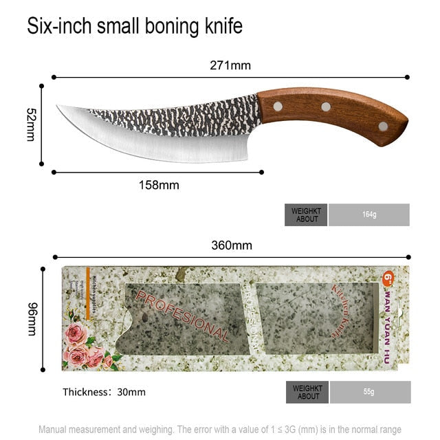 Chef Knife Forged Outdoor Hunting Knife Stainless Steel Kitchen Knife for Meat Bone Fish Fruit Vegetables Butcher Knife Handmade knives Damascus knives - Statnmore-7861