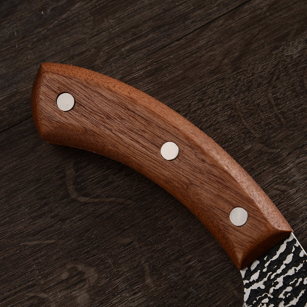 Chef Knife Forged Outdoor Hunting Knife Stainless Steel Kitchen Knife for Meat Bone Fish Fruit Vegetables Butcher Knife Handmade knives Damascus knives - Statnmore-7861