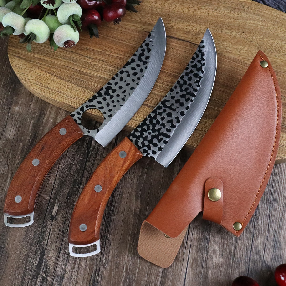 Boning Knife Forged Stainless Steel Outdoor Hunting Cleaver Knife for Meat Fruit Vegetables Kitchen Professional Chef Knife Damascus Handmade Knives - Statnmore-7861