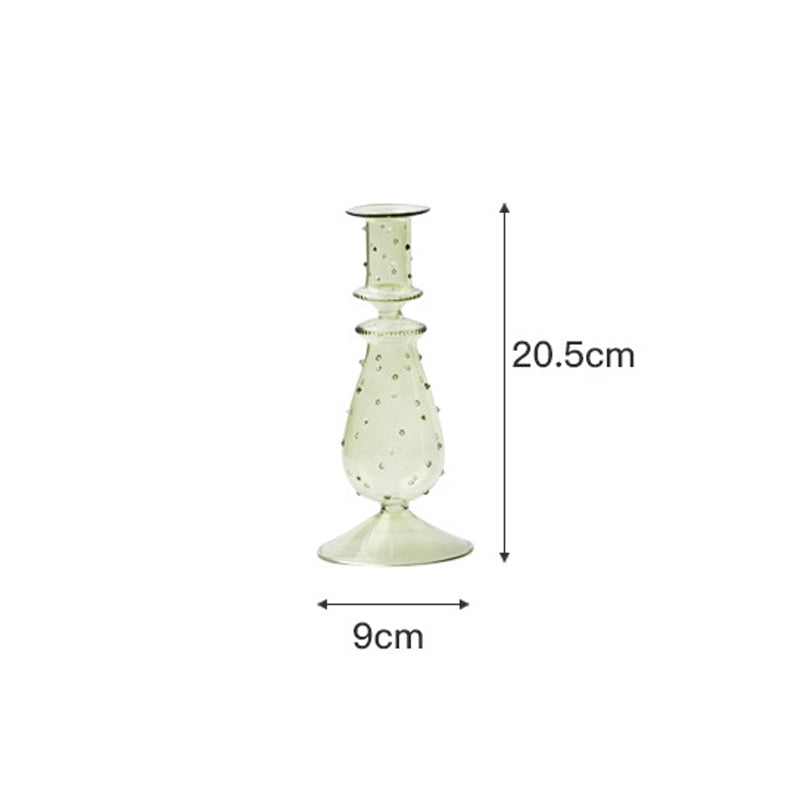 Glass Candle Holder Home Decor Wedding Decoration Home Decoration Accessories European Retro Crystal Candlestick Hand Crafted - Statnmore-7861