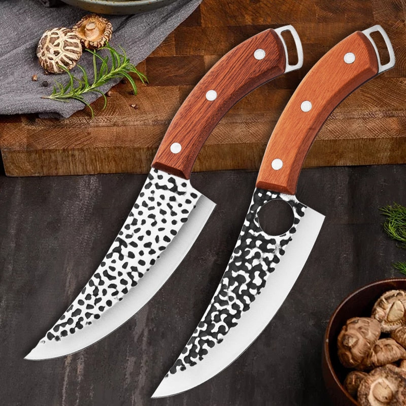 Boning Knife Forged Stainless Steel Outdoor Hunting Cleaver Knife for Meat Fruit Vegetables Kitchen Professional Chef Knife Damascus Handmade Knives - Statnmore-7861