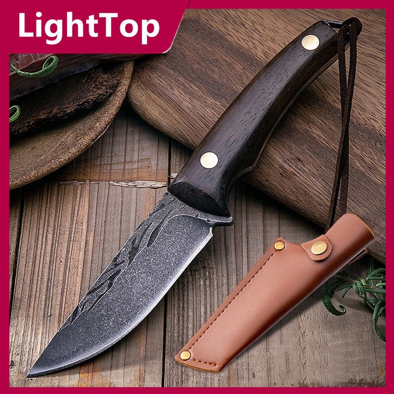 Handmade Forged Knife Kitchen knife Stainless Steel Full-Tang Butcher Boning Meat Cleaver Outdoor Hunting Camping Knife Handmade Knives - Statnmore-7861