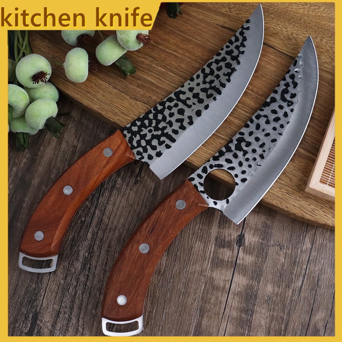 Boning Knife Forged Stainless Steel Outdoor Hunting Cleaver Knife for Meat Fruit Vegetables Kitchen Professional Chef Knife Damascus Handmade Knives - Statnmore-7861