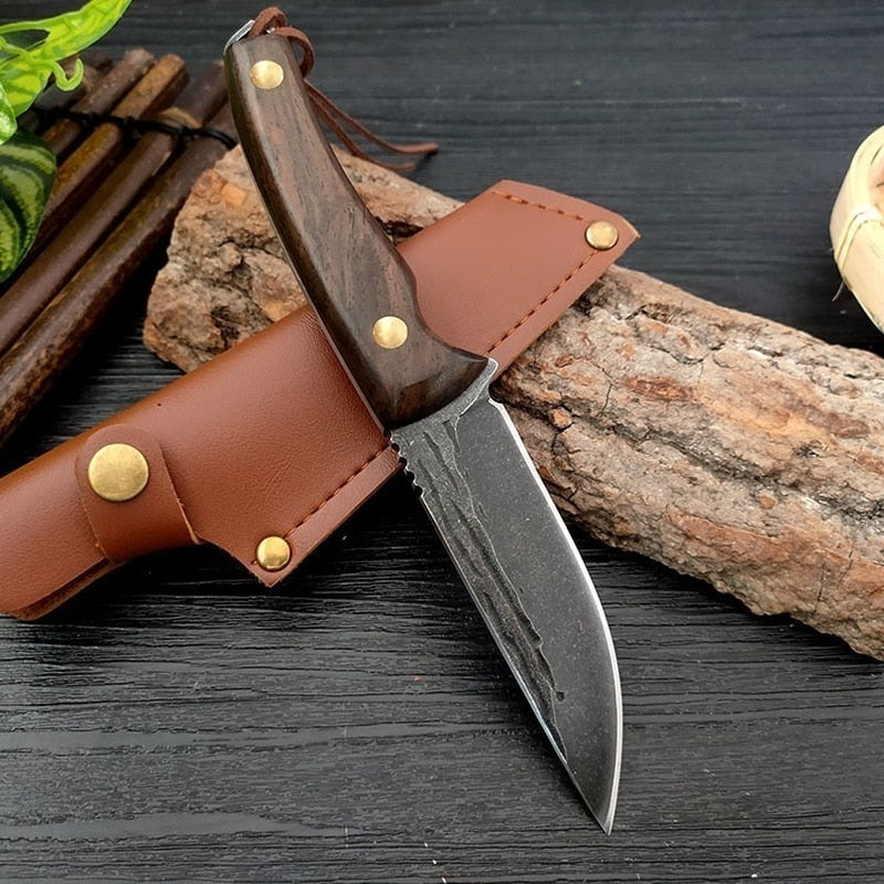 Handmade Forged Knife Kitchen knife Stainless Steel Full-Tang Butcher Boning Meat Cleaver Outdoor Hunting Camping Knife Handmade Knives - Statnmore-7861